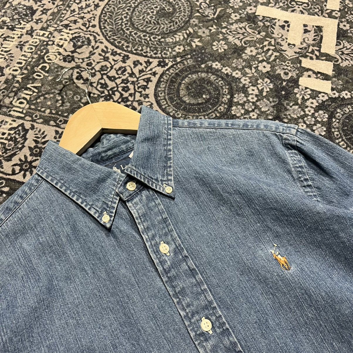 Polo Ralph Lauren Vintage Ralph Lauren Classic Fit Denim Shirt Size US M / EU 48-50 / 2 - 2 Thumbnail