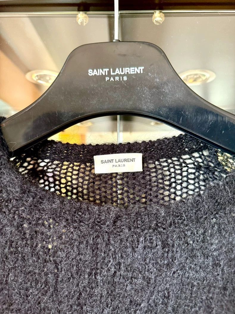 Saint Laurent Paris saint laurent black and white knit sweater-2507 Size US XS / EU 42 / 0 - 3 Thumbnail