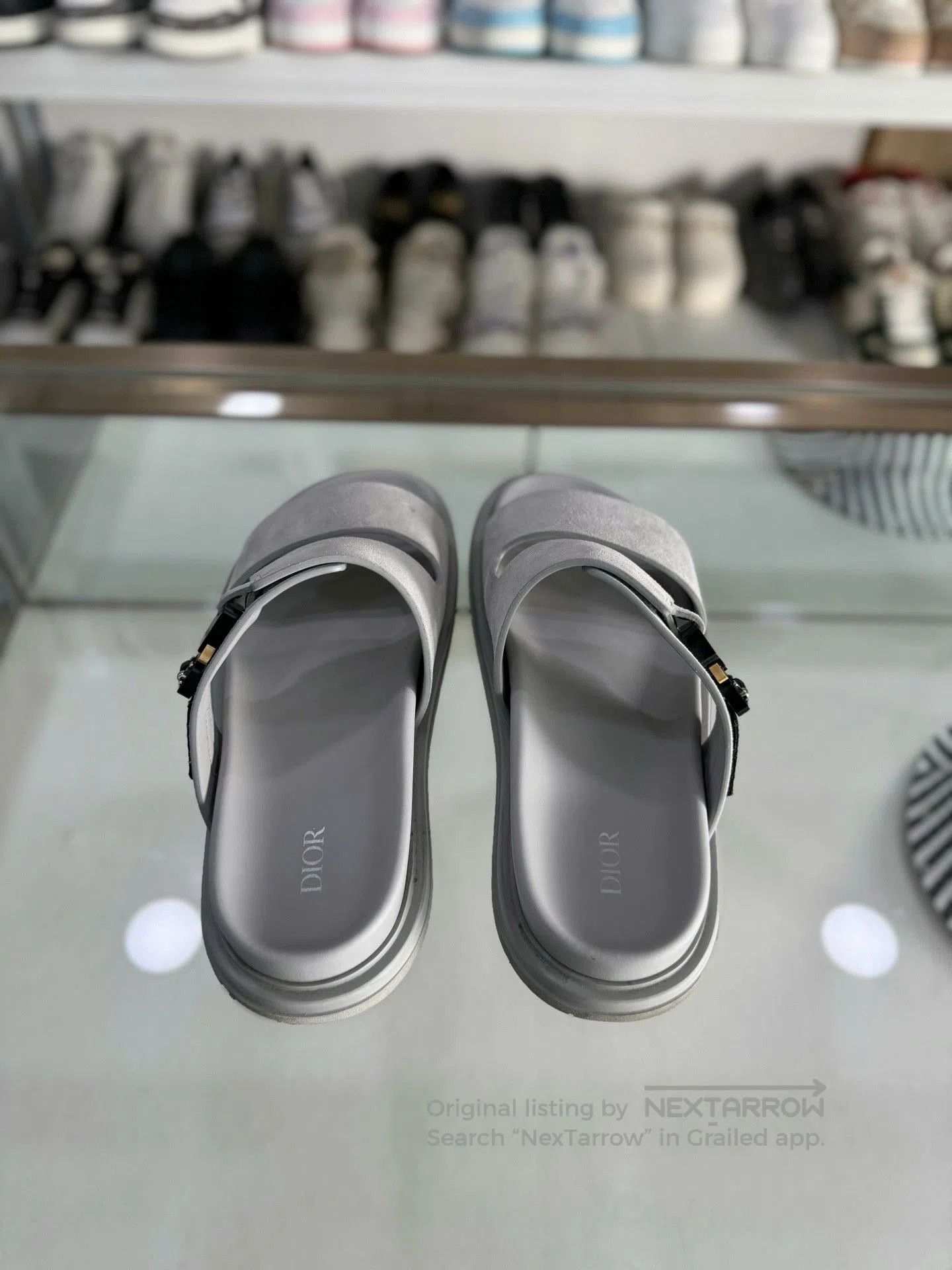 Dior Dior 2025 Gray Lock Buckle Men's Slippers. Size US 10 / EU 43 - 3 Thumbnail