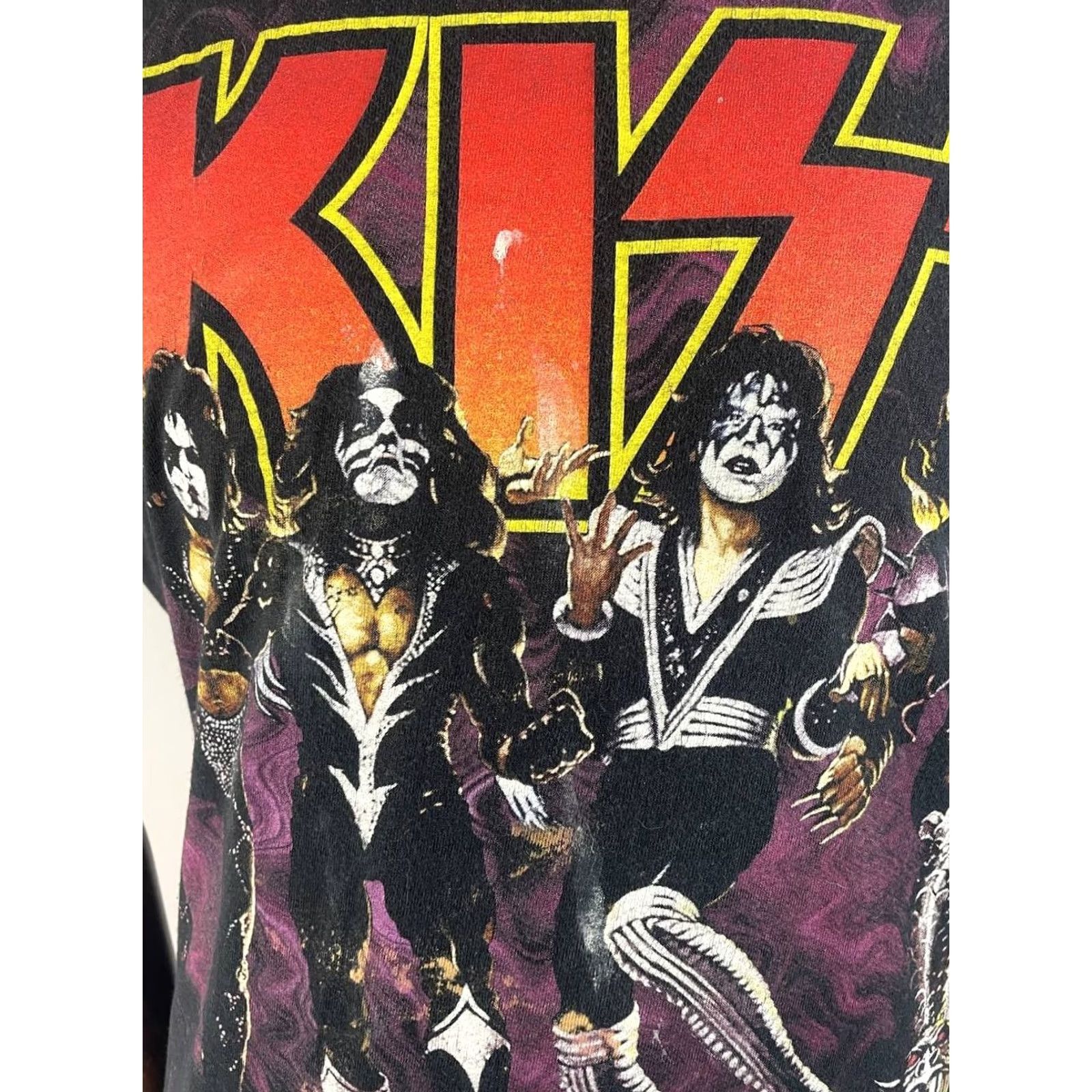 Vintage Kiss T-Shirt L Black Mens Cotton Crew Neck Sleeveless Pullover 1996 Size Size US L / EU 52-54 / 3 - 3 Thumbnail
