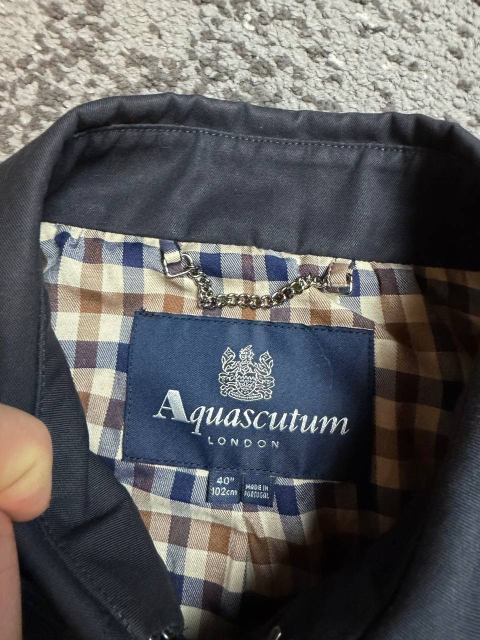 Aquascutum Vintage y2k Aquascutum Navy Coat Jecket Wax Style Size US S / EU 44-46 / 1 - 6 Thumbnail