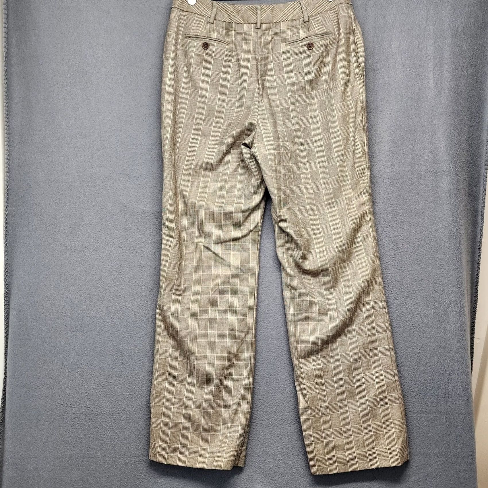 Brooks Brothers Brooks Brothers Wool Pants Womens 12 Grey Glen Plaid Business Office Career Chino Regular Womens Size 34" / US 12 / IT 48 - 2 Thumbnail
