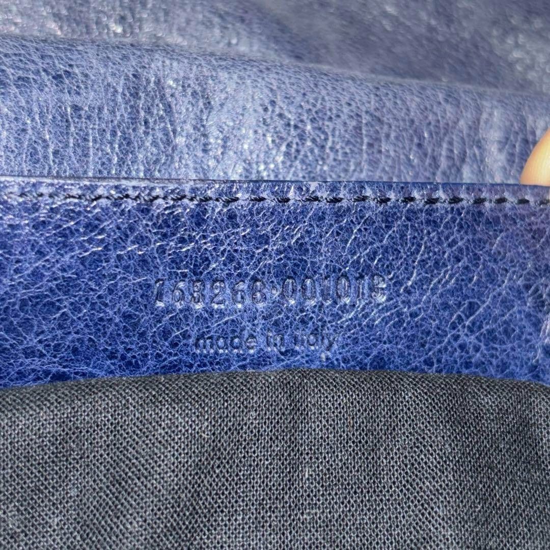 Balenciaga Balenciaga - City Bassus Handbag Flap Gray Blue Leather Size ONE SIZE - 6 Thumbnail