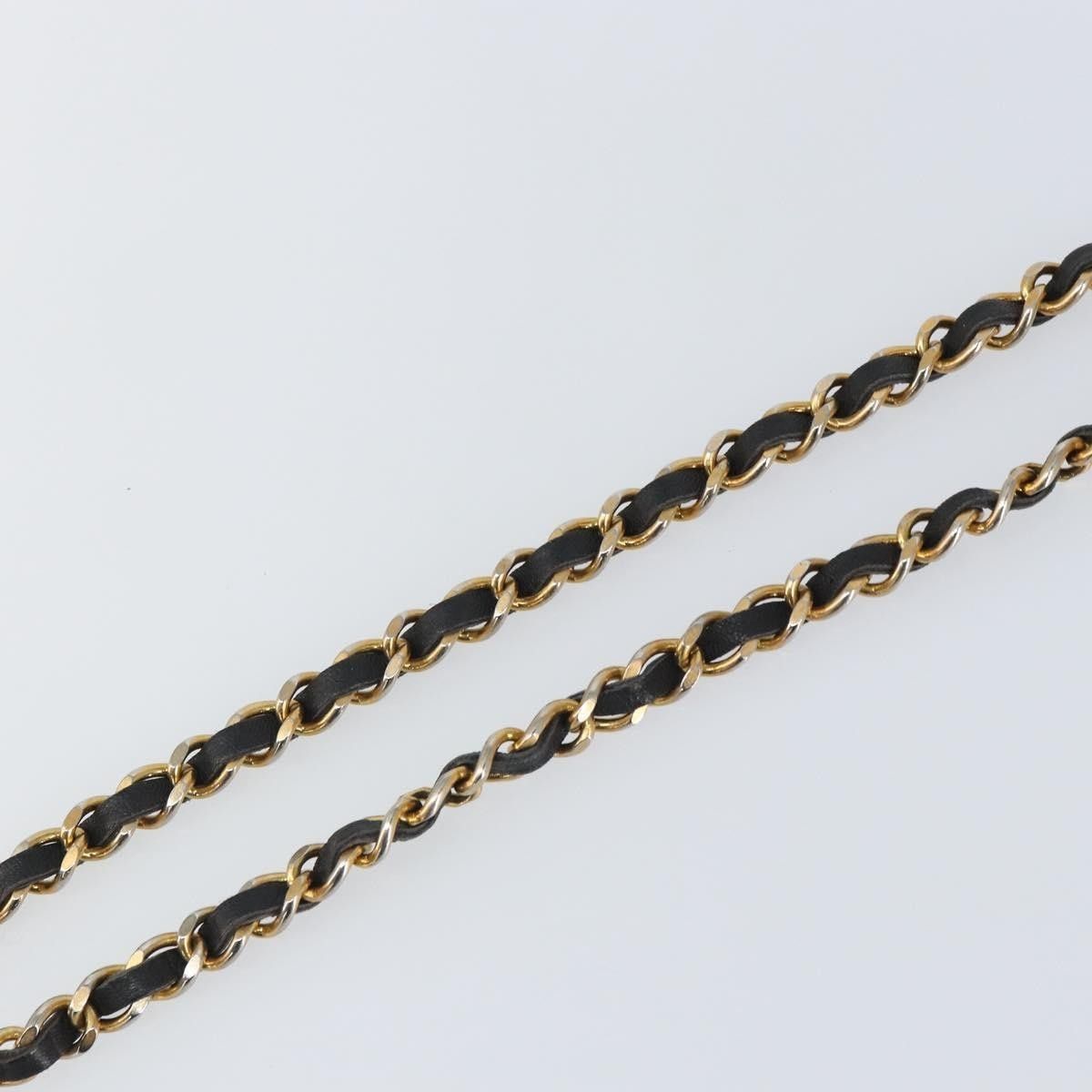 Chanel Chanel Chain Belt Metal Black Gold CC Size ONE SIZE - 5 Thumbnail