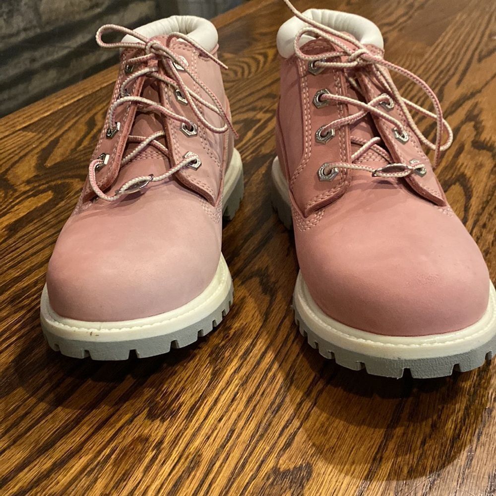 Timberland TIMBERLAND WOMEN'S NELLIE WATERPROOF CHUKKA BOOTS PINK NUBU Size US 7.5 / IT 37.5 - 2 Thumbnail