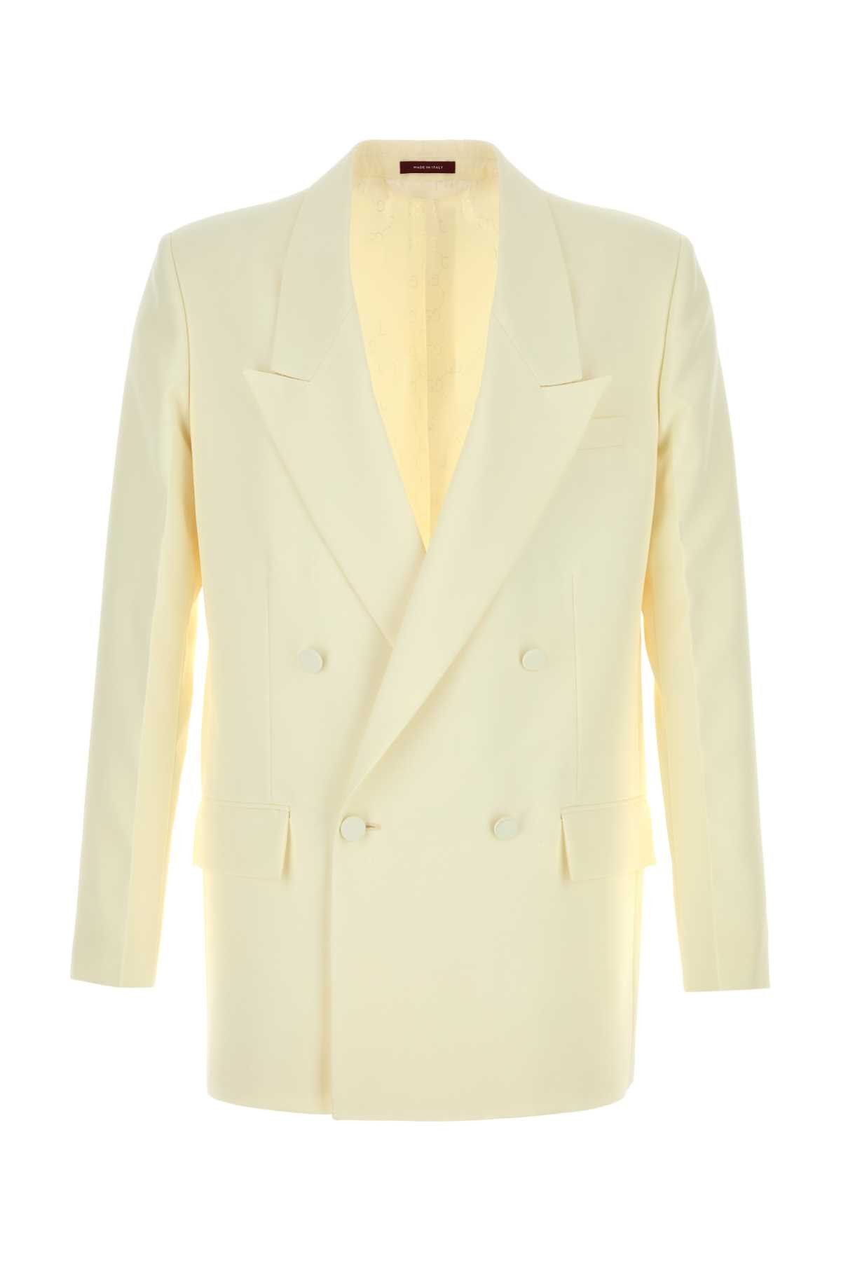 Gucci Ivory Tech Panama Blazer Size US L / EU 52-54 / 3 - 1 Thumbnail