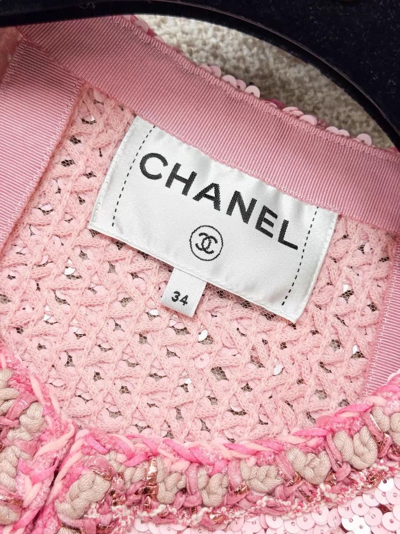 Chanel Chanel Sequin convex lace diamond buckle jacket Size XXS / US 00 / IT 34 - 6 Thumbnail