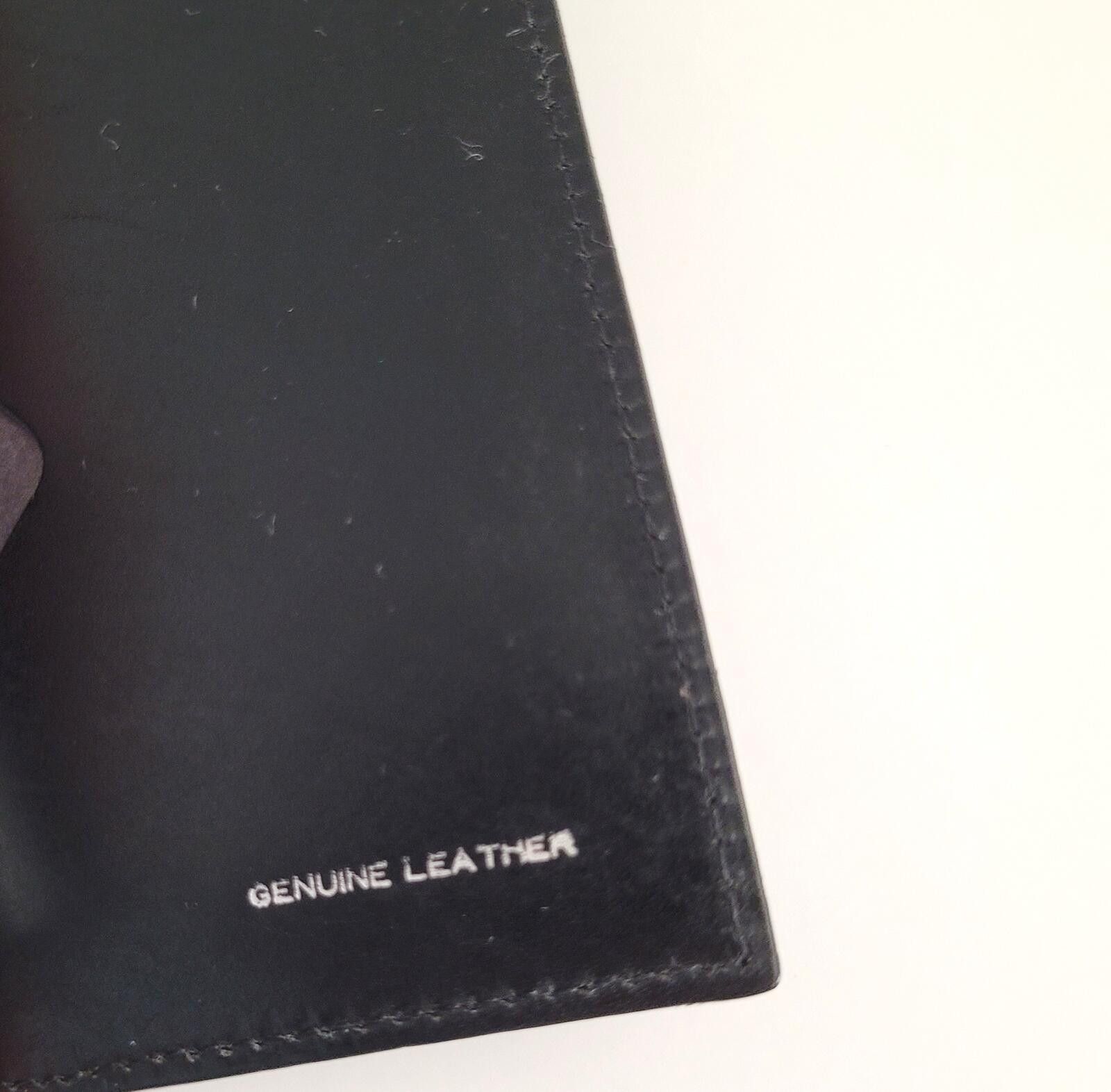 Other Genuine Leather Tri-Fold Wallet Black Brown Marbled Finish Size ONE SIZE - 3 Thumbnail