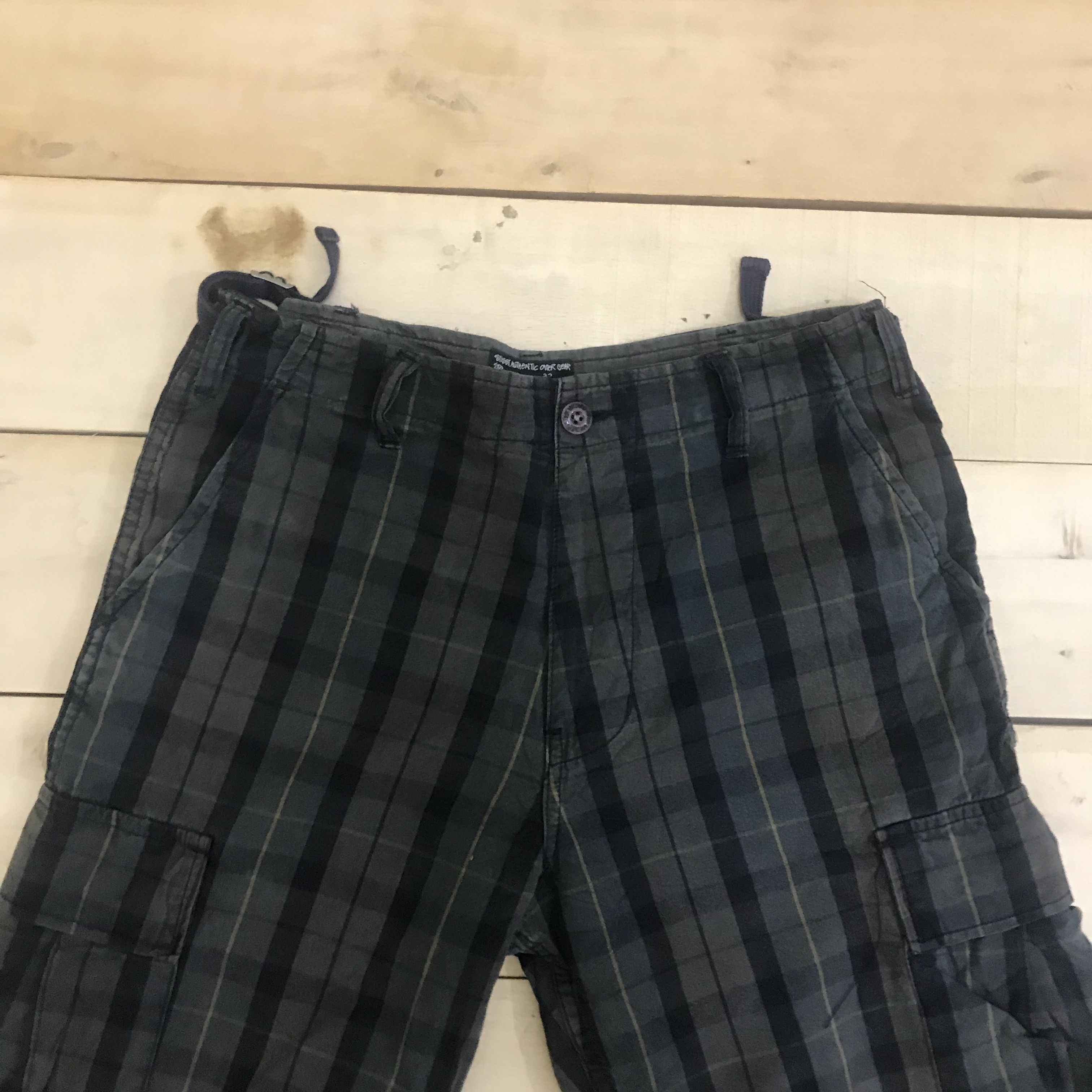 Stussy × Vintage X271 VTG STUSSY TARTAN CARGO SHORTPANTS SKATEBOARD Size US 32 / EU 48 - 3 Thumbnail