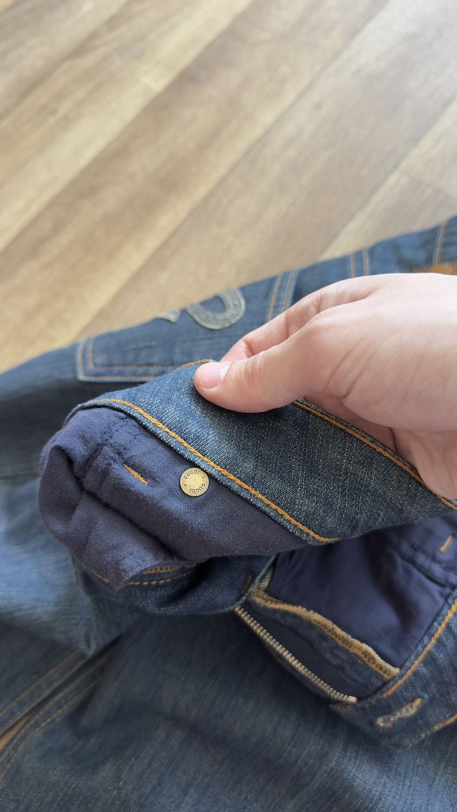 Gucci Gucci Archive Embroidered "G" Logo Denim Jeans Made in Italy Size 30" / US 8 / IT 44 - 16 Thumbnail