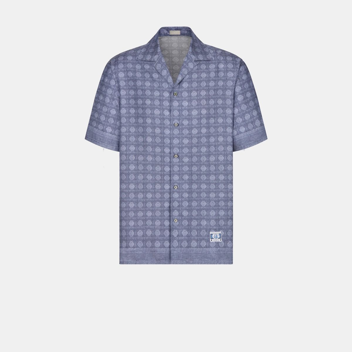 Dior o1bcso1str0226 Cannage Short-Sleeved Shirt in Blue Size US S / EU 44-46 / 1 - 1 Thumbnail