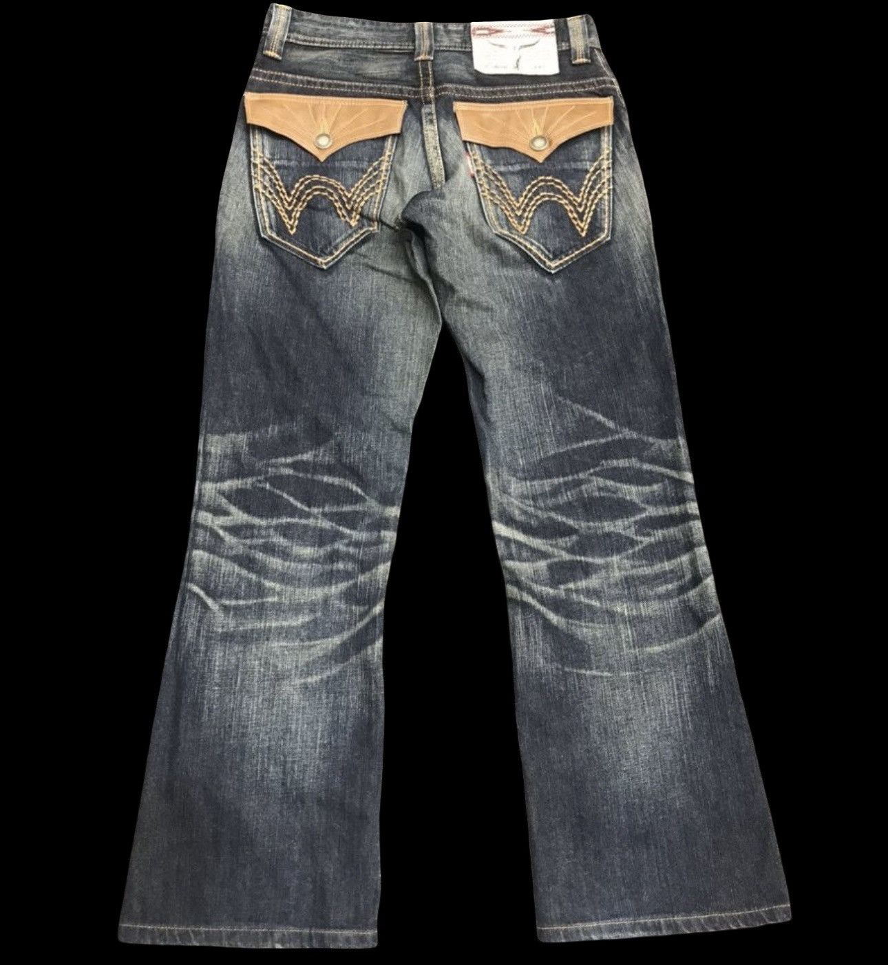 Edwin 💥FLARE💥EDWIN Westerner Blue Wash Flare Jeans Size US 29 - 2 Thumbnail