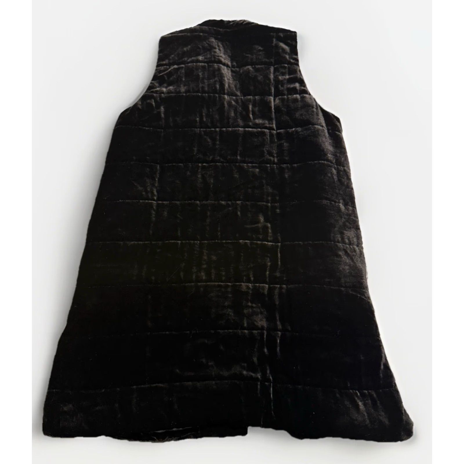 Eileen Fisher Eileen Fisher Black Velvet Open Front Sleeveless Silk Blend Vest Women’s S/P Size S / US 4 / IT 40 - 3 Thumbnail
