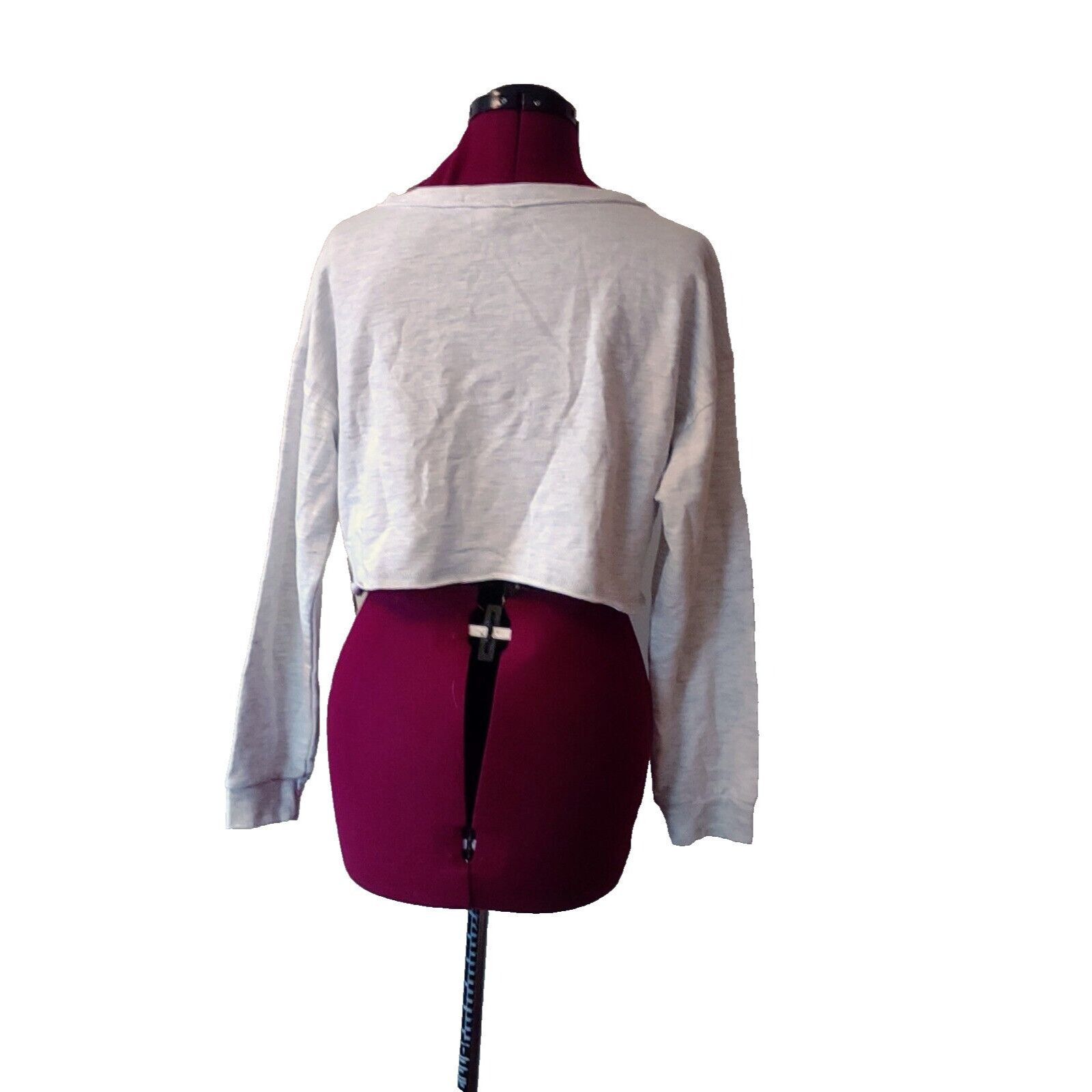 Other ABOUND Top Grey Light Heather Women Size Small Crop Raw Hem Size S / US 4 / IT 40 - 4 Thumbnail