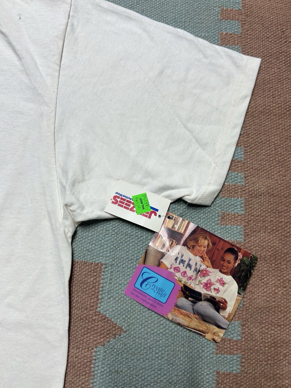 Vintage 80s blank white t shirt jerzees DEADSTOCK STAINS grunge XXL Size US XXL / EU 58 / 5 - 9 Thumbnail