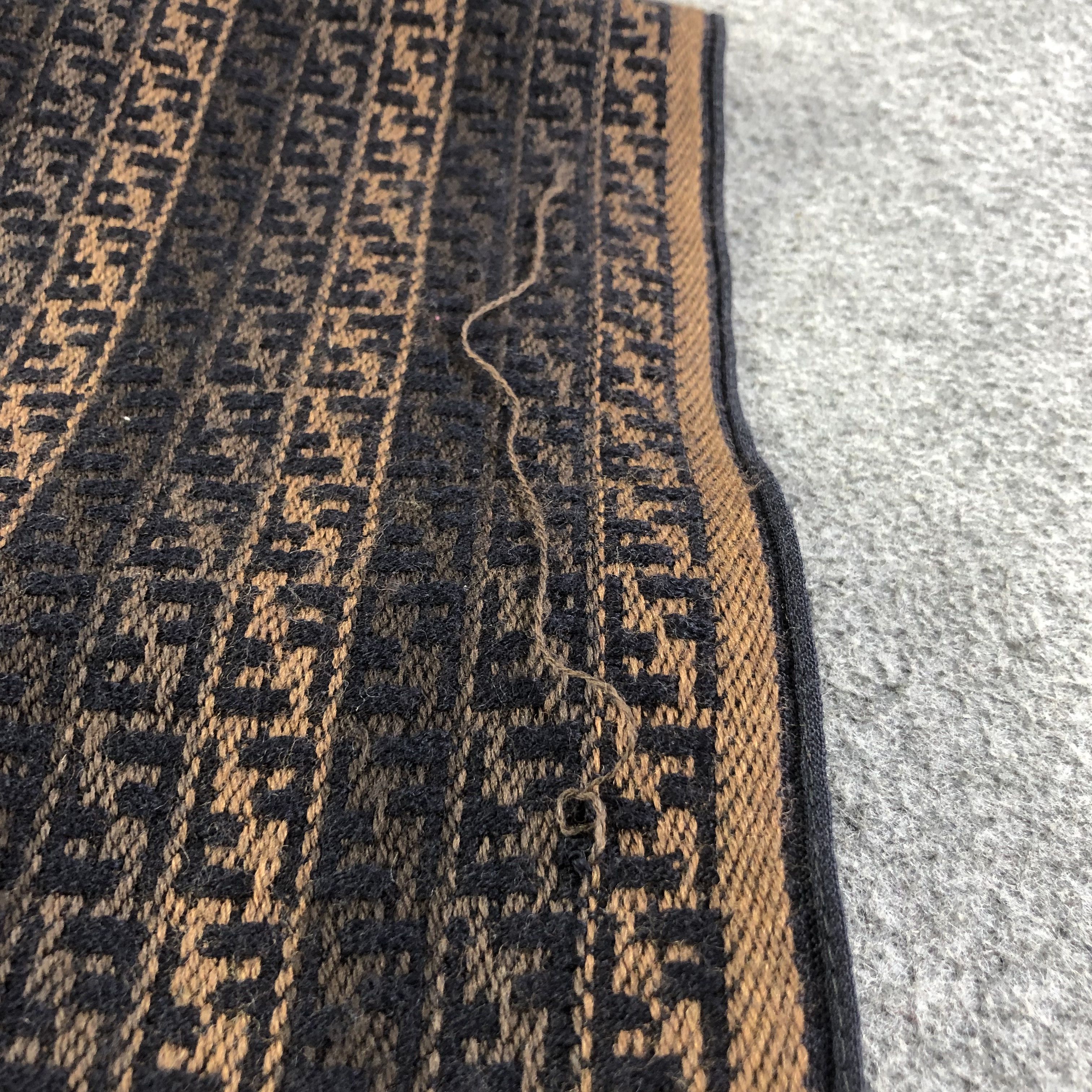 Vintage Fendi FF Monogram Wool Scarf Muffler V1187 Size ONE SIZE - 9 Thumbnail