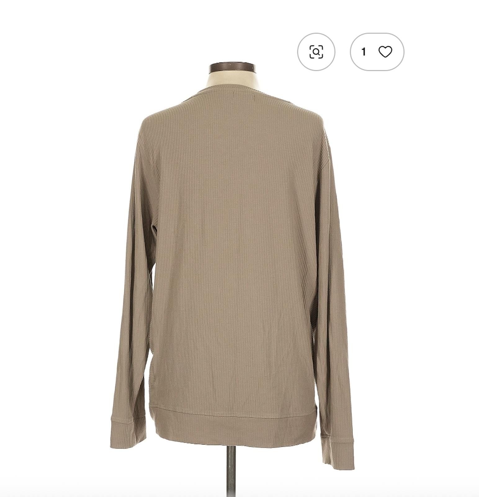 Other Tommy John Size L Long Sleeve T-Shirt Tan Size L / US 10 / IT 46 - 2 Thumbnail