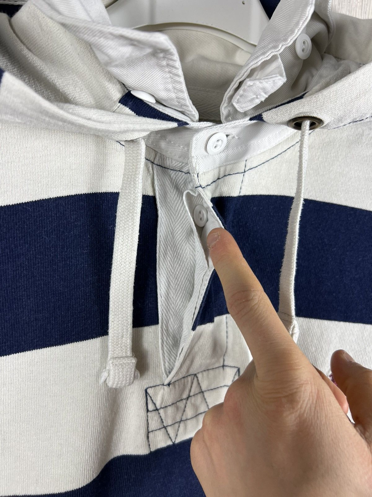 Polo Ralph Lauren Vintage 90s Polo Ralph Lauren striped golf hoodie chest logo Size US XL / EU 56 / 4 - 13 Thumbnail