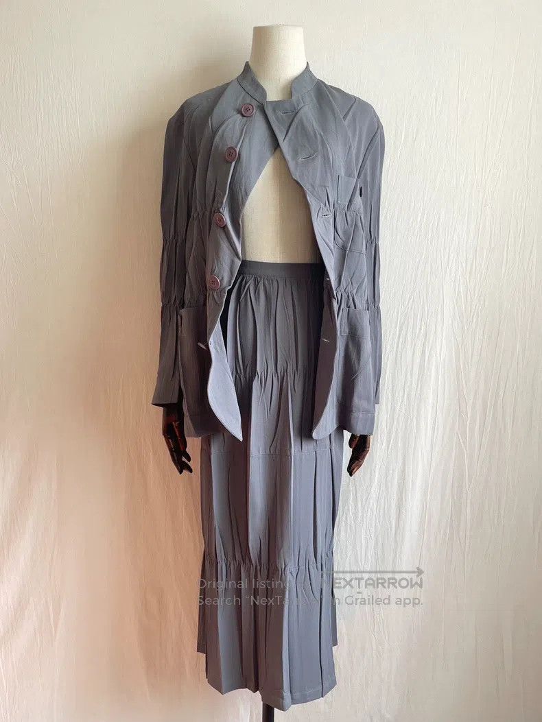 Issey Miyake Issey Miyake Mist Blue-gray Coat Size M / US 6-8 / IT 42-44 - 6 Thumbnail