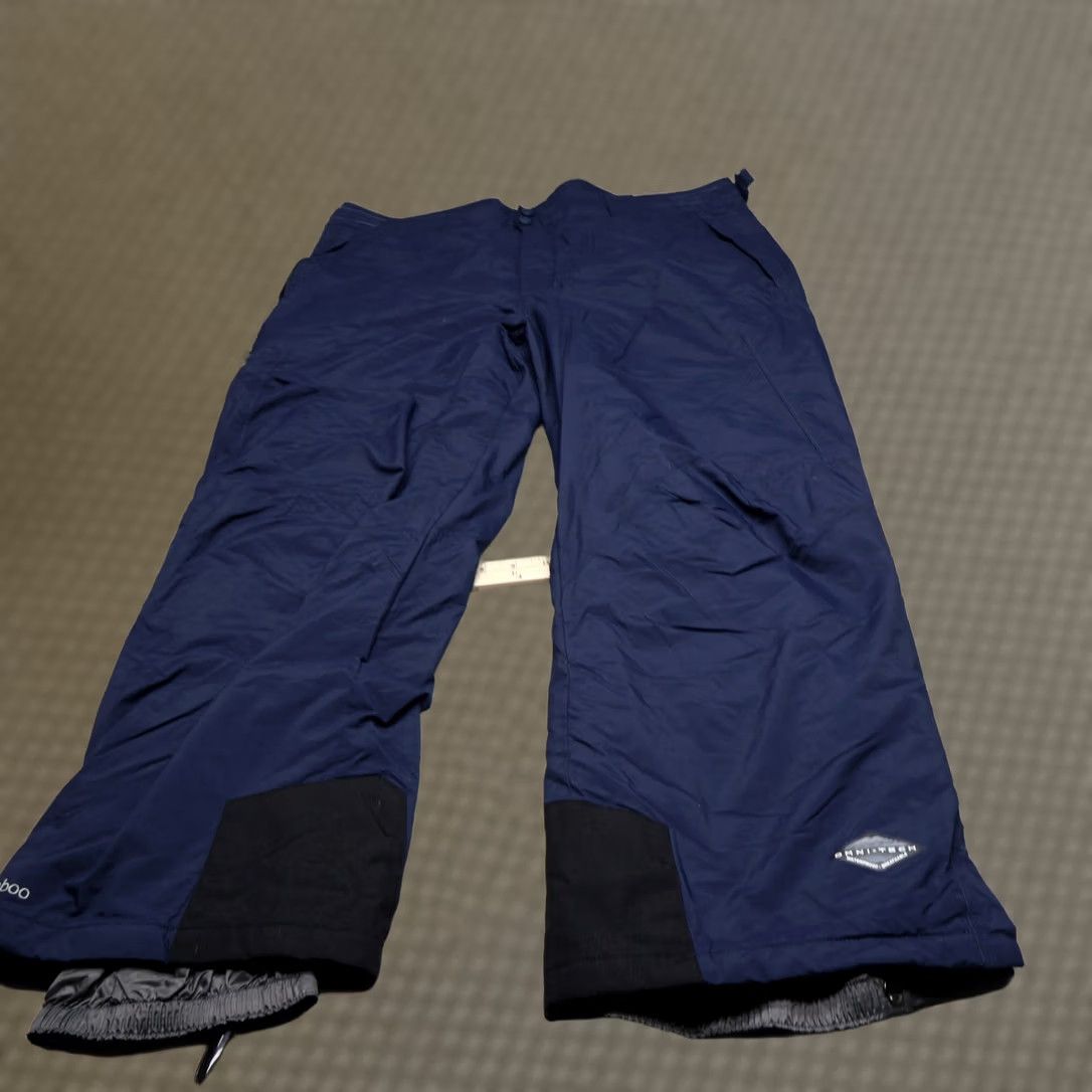 Columbia Pants Mens Large Blue Ski Bugaboo Insulated Waterproof Winter Outdoor Activewear, Men's (Size 33)