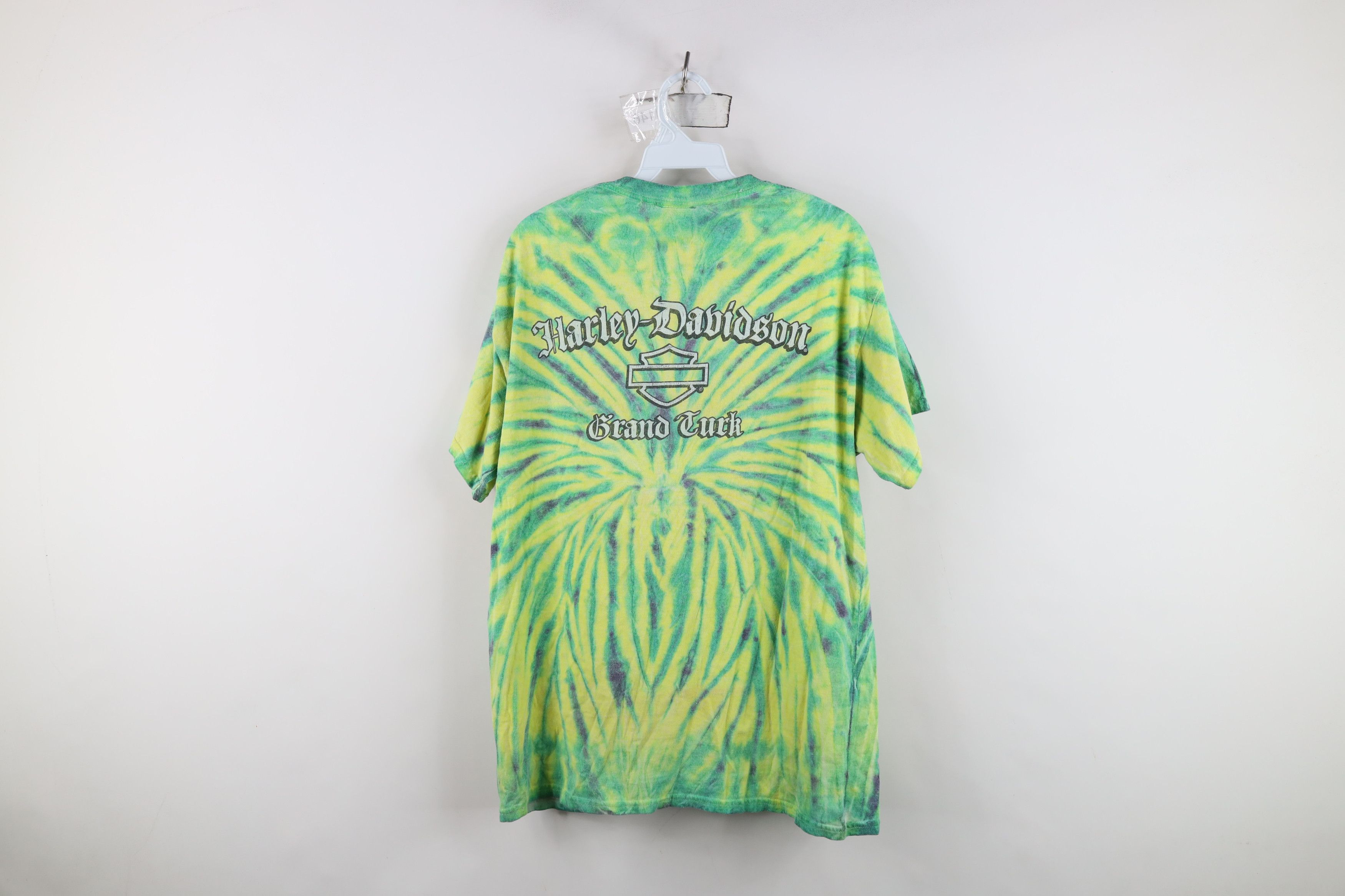 Harley Davidson Vintage Y2K Harley Davidson Spell Out Skull Tie Dye T-Shirt Size US L / EU 52-54 / 3 - 11 Thumbnail