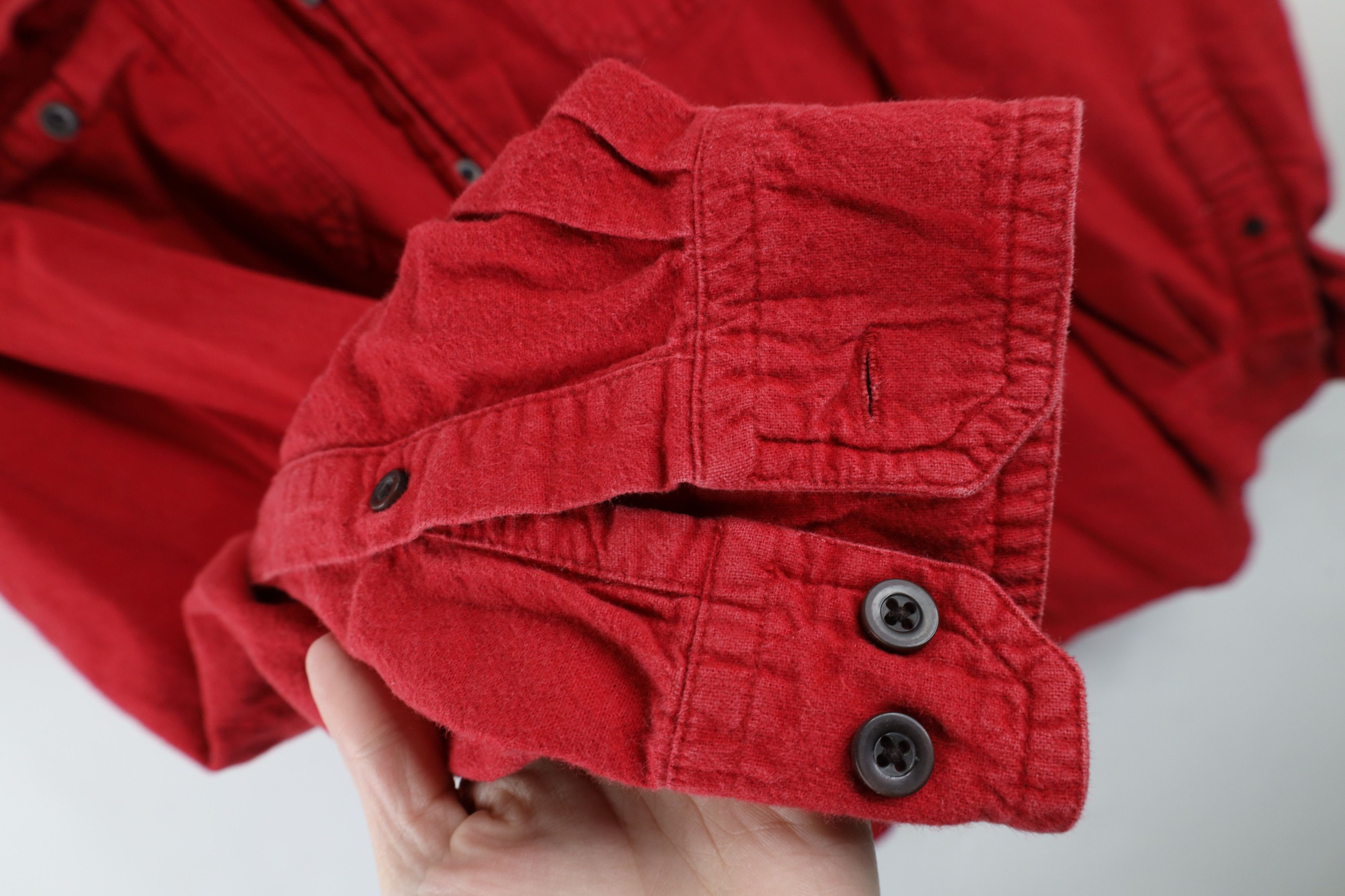 Vintage Vintage 90s Streetwear Cloth Collared Button Shirt Red Size US XL / EU 56 / 4 - 5 Thumbnail
