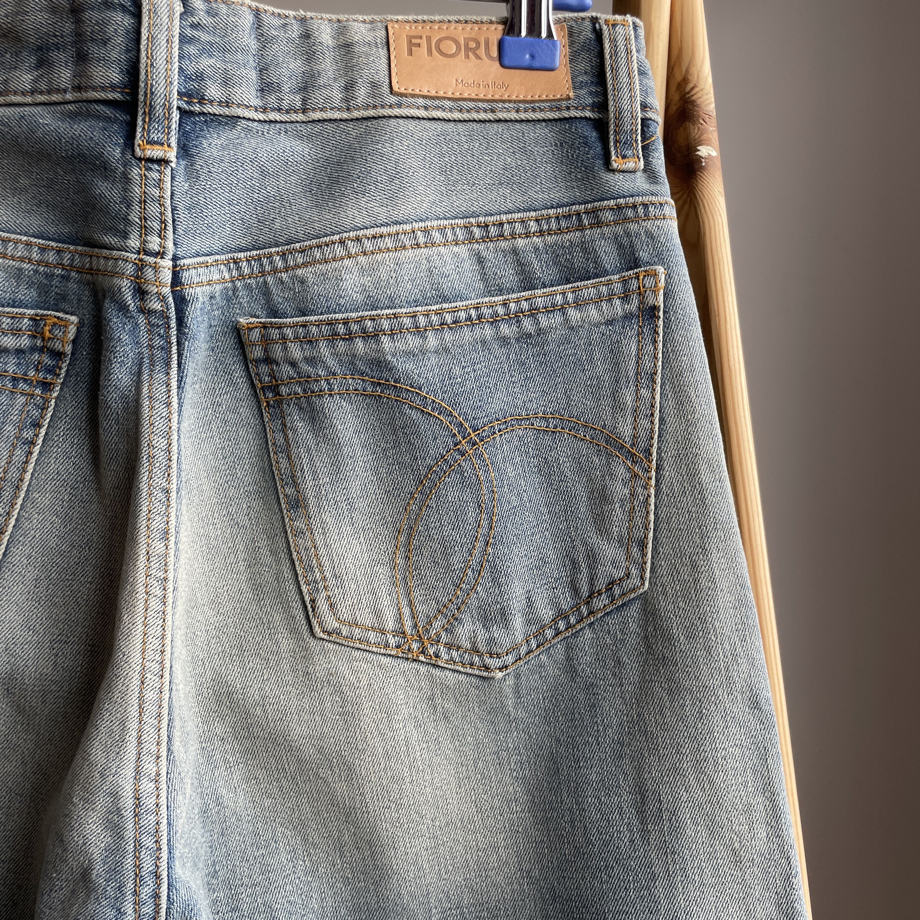 Fiorucci Fiorucci Bella Cropped Straight Distressed Selvedge Denim Size 30" / US 8 / IT 44 - 7 Thumbnail