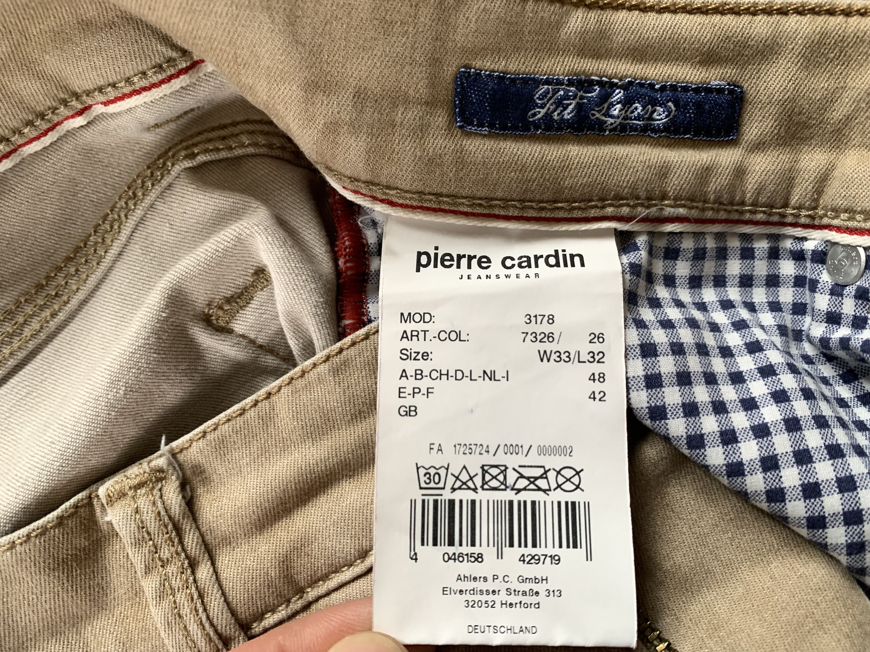 Designer × Pierre Cardin Pierre Cardin Premium Selvedge Beige Jeans Size US 33 - 12 Thumbnail