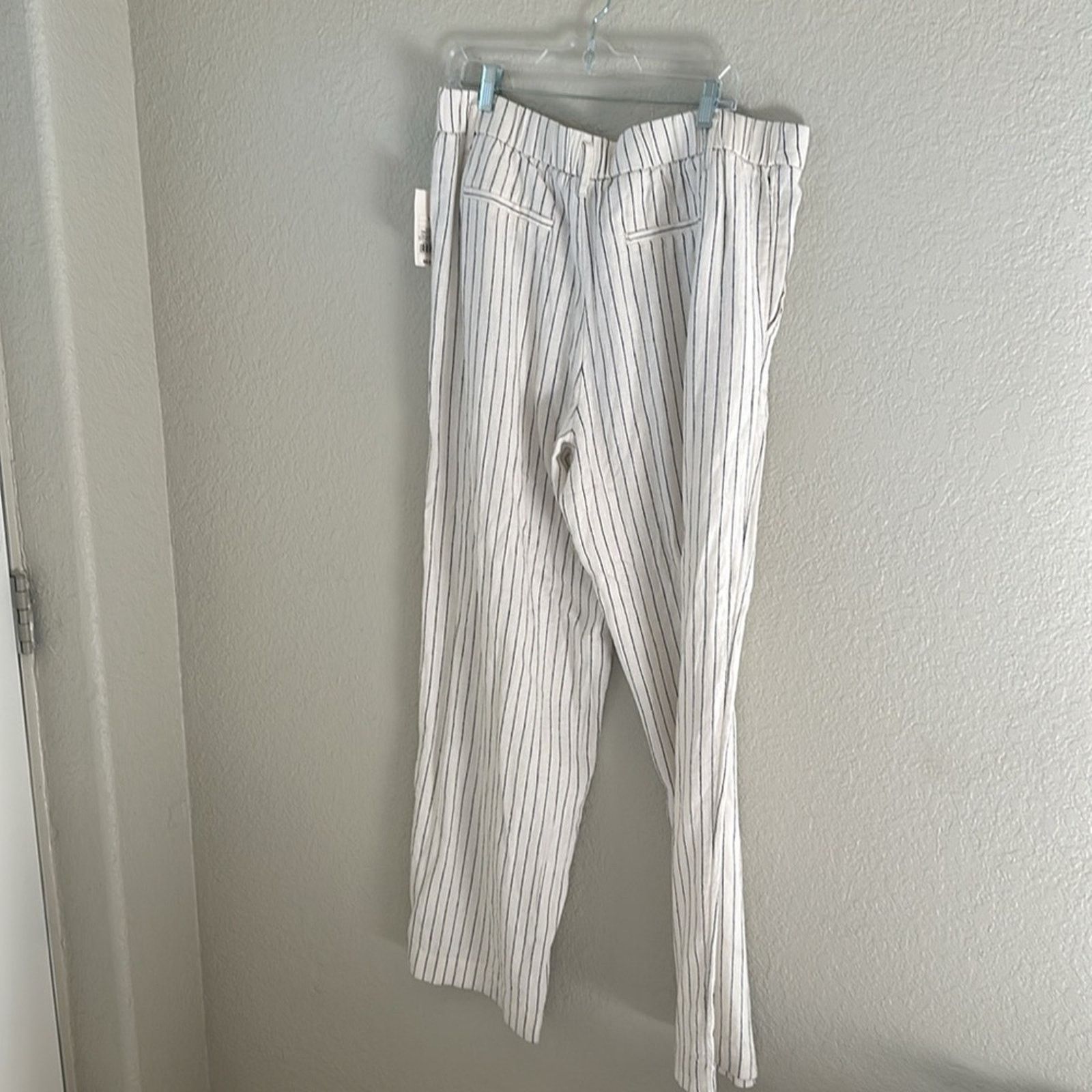 Target Basics Women's High-Rise Linen Pleat Front Straight Trousers= Size 36" / US 14 / IT 50 - 7 Thumbnail