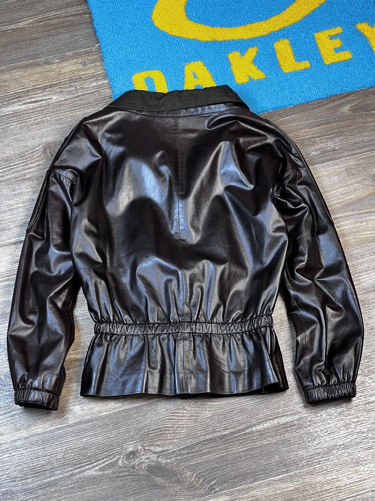 Yves Saint Laurent Yves Saint Laurent Rive Gauche Brown Leather Jacket Size XS / US 0-2 / IT 36-38 - 17 Thumbnail