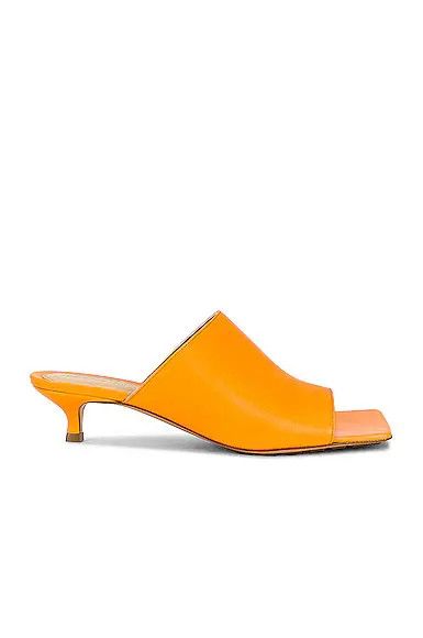 o1n1vont1224 Stretch Mules in Orange