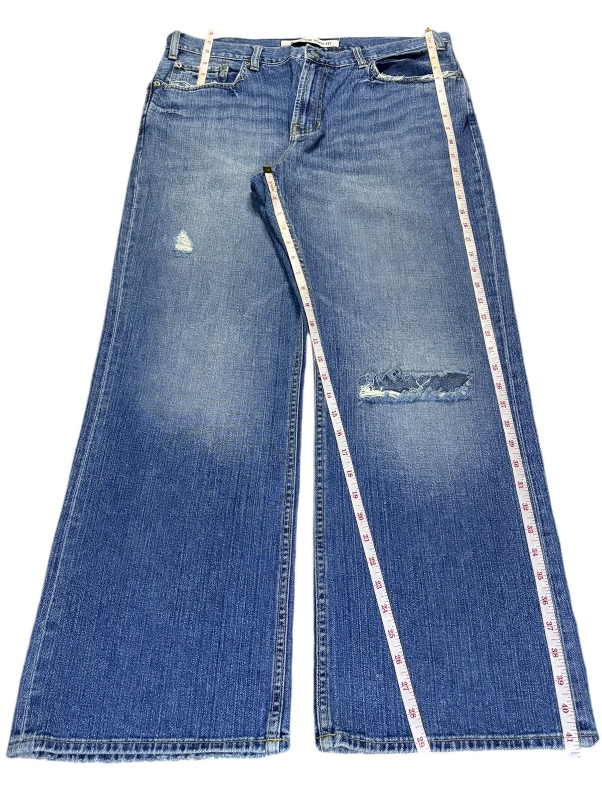 Gap Vintage Gap Faded Wash Distressed Flare Bootcut Jeans Size US 36 / EU 52 - 14 Thumbnail