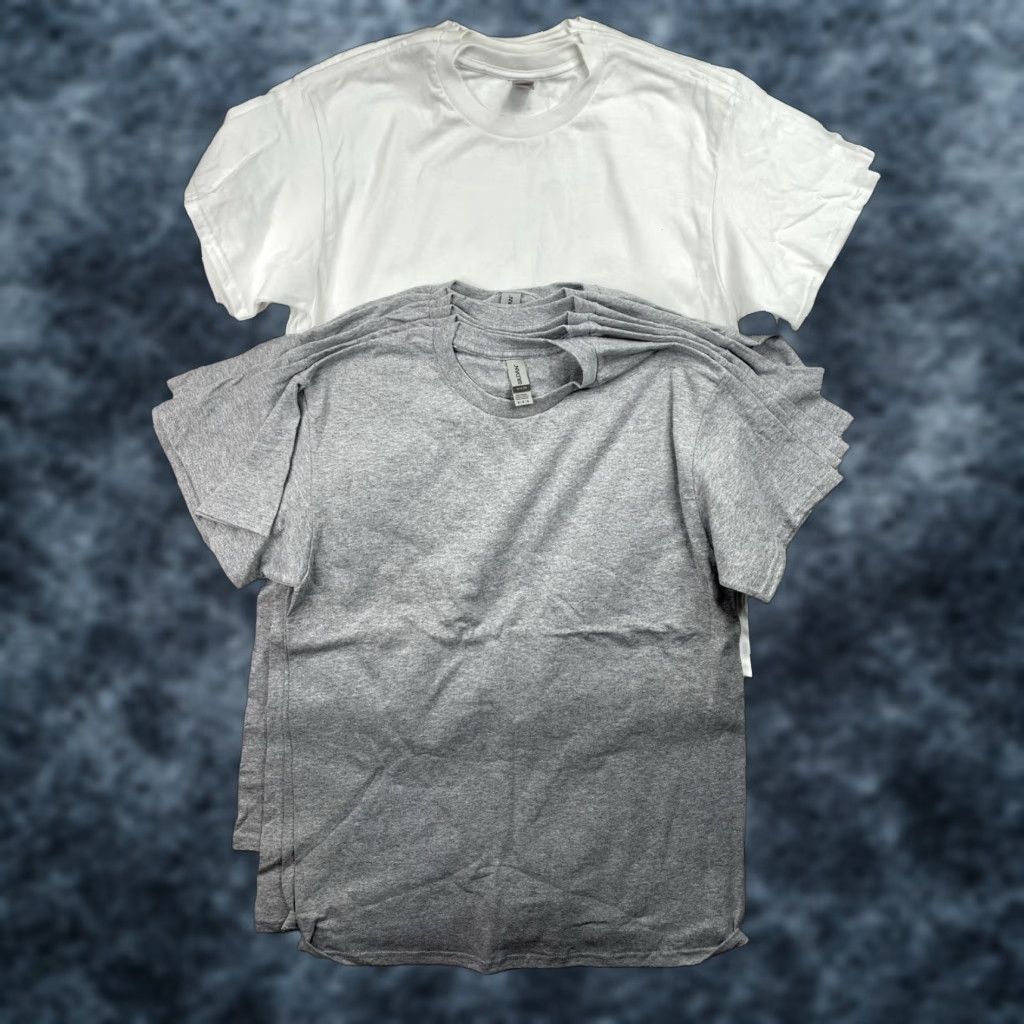 Gildan Gildan DryBlend T-Shirts M 12-Pack Gray White New 50/50 Cotton Polyester Crew Neck Short Sleeve Sports Breathable Vintage No Size US M / EU 48-50 / 2 - 1 Thumbnail