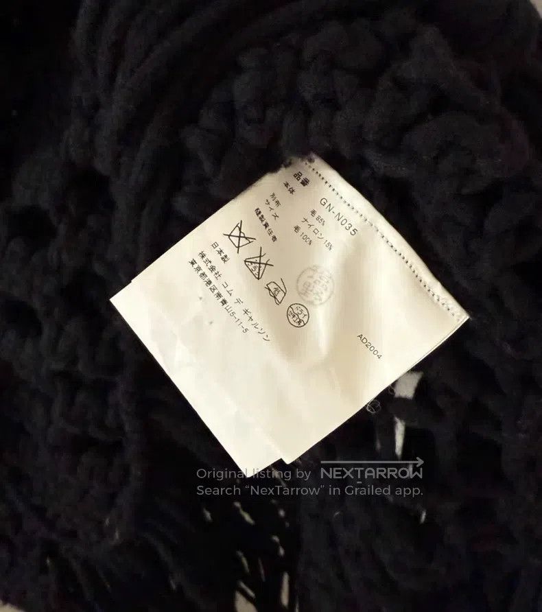 Comme des Garcons Comme Des Garcons Black Knit Openwork Wool Sweater Size S / US 4 / IT 40 - 5 Thumbnail