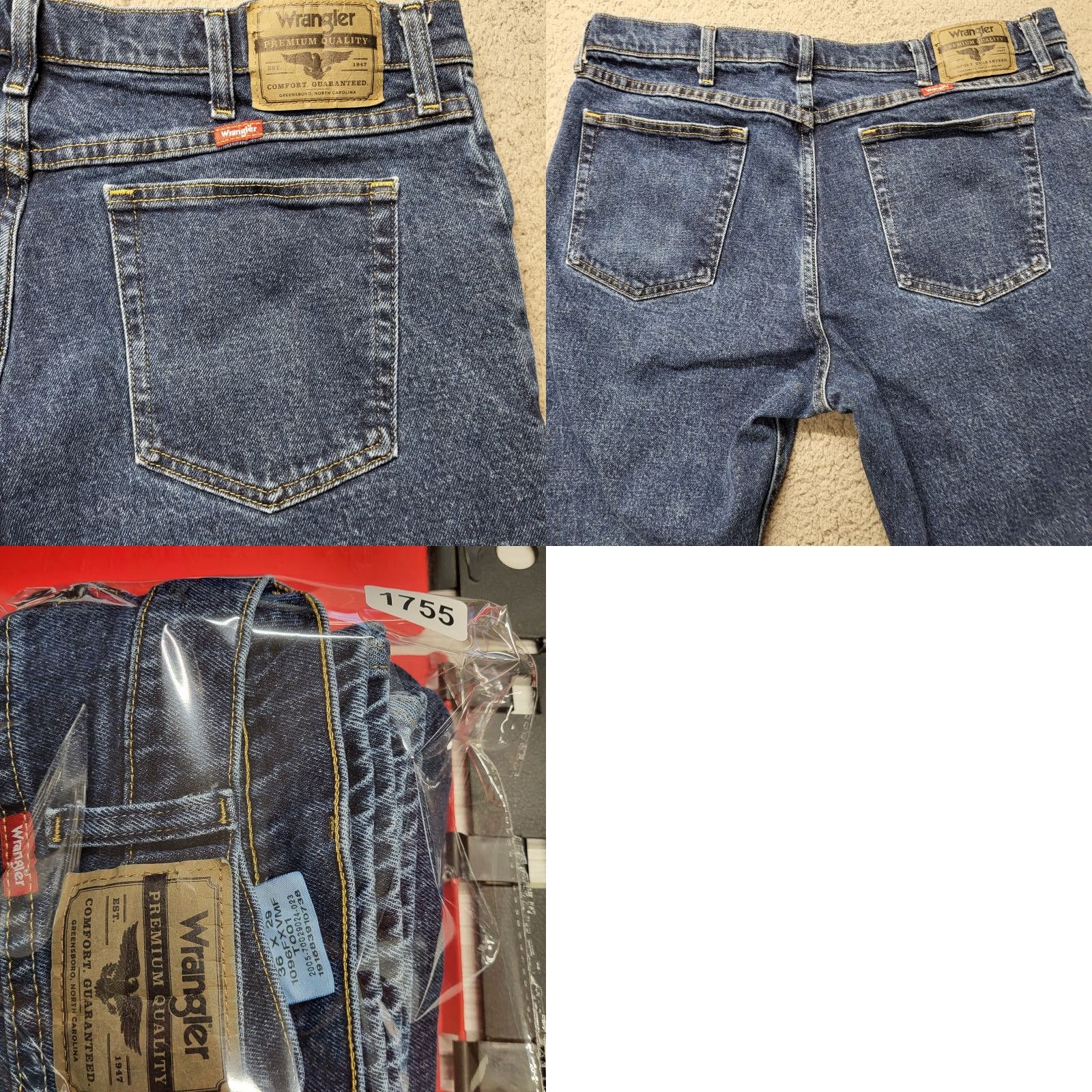 Wrangler Wrangler Jeans Regular Fit with Flex Mens W36×29 Dark Blue 1096FXVMF Five Star Premium Denim Five Star Regular Mens Jeans Dark Blue Size US 36 / EU 52 - 9 Thumbnail