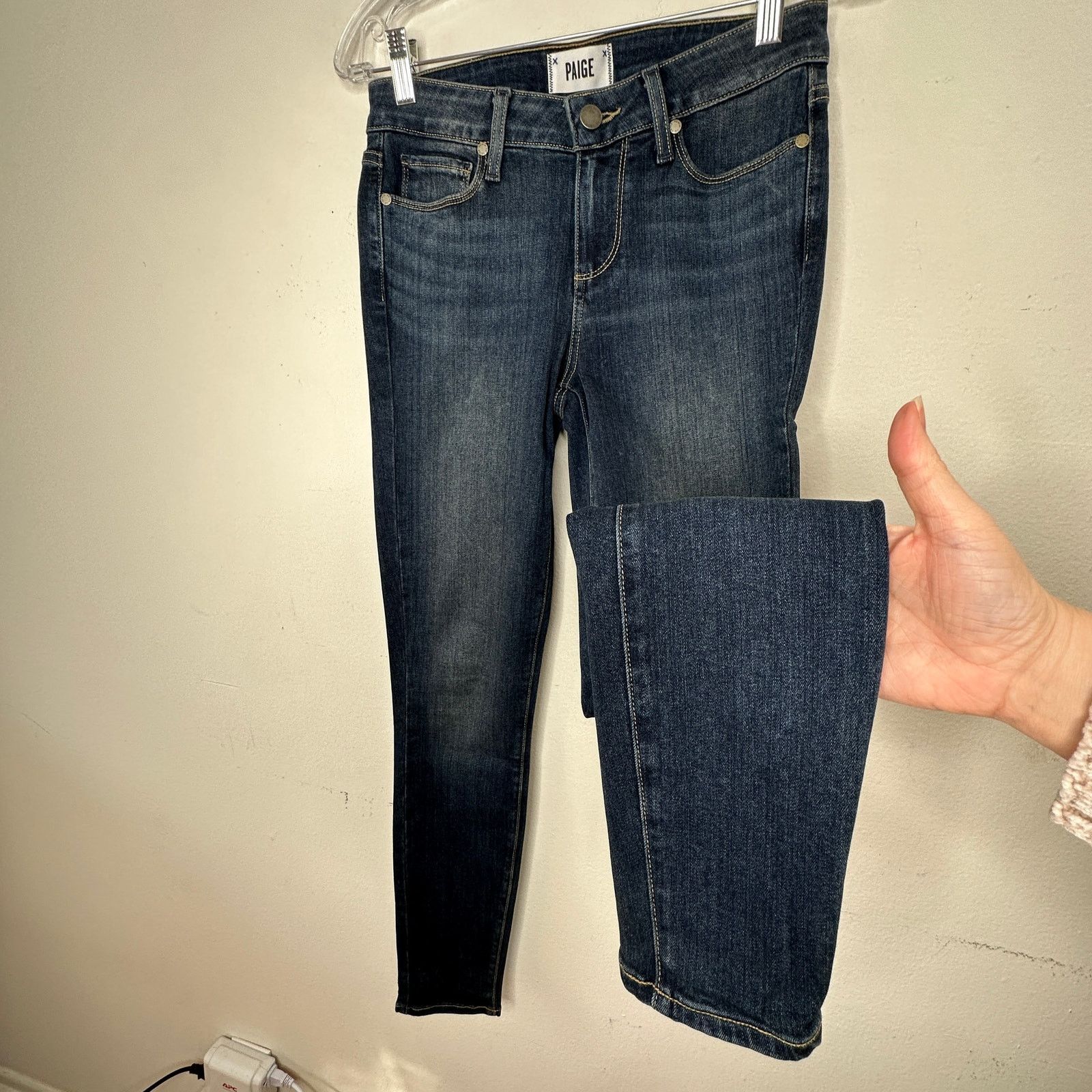 Paige Paige Dark Wash Verdugo Ankle Nottingham Skinny Jean 26 Size 26" / US 2 / IT 38 - 3 Thumbnail