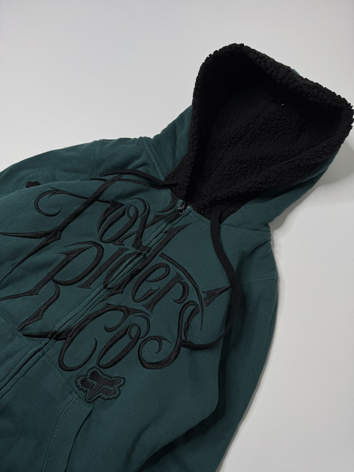 Fox Racing Vintage Fox Racing sherpa zip up hoodie swag avant garde 00s Size S / US 4 / IT 40 - 2 Thumbnail