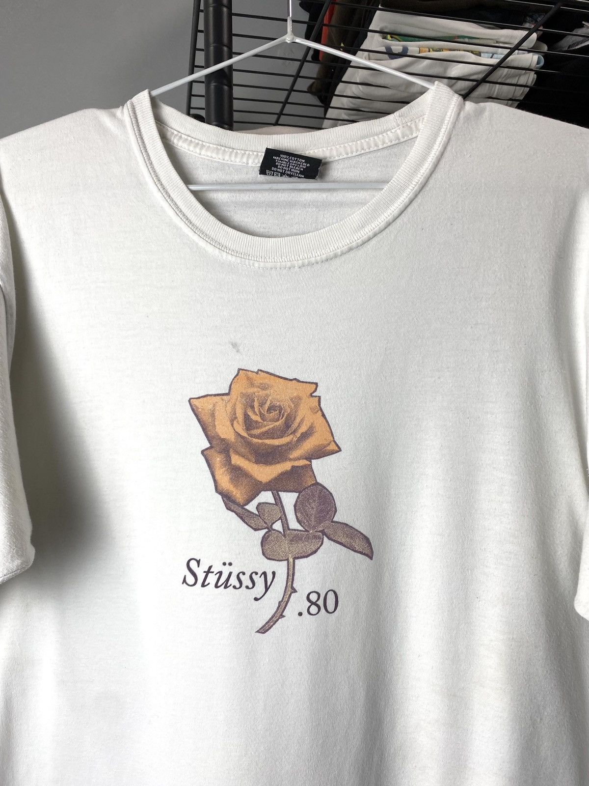 Hypebeast Stussy T Shirt Roses Flower Print Size US M / EU 48-50 / 2 - 2 Thumbnail