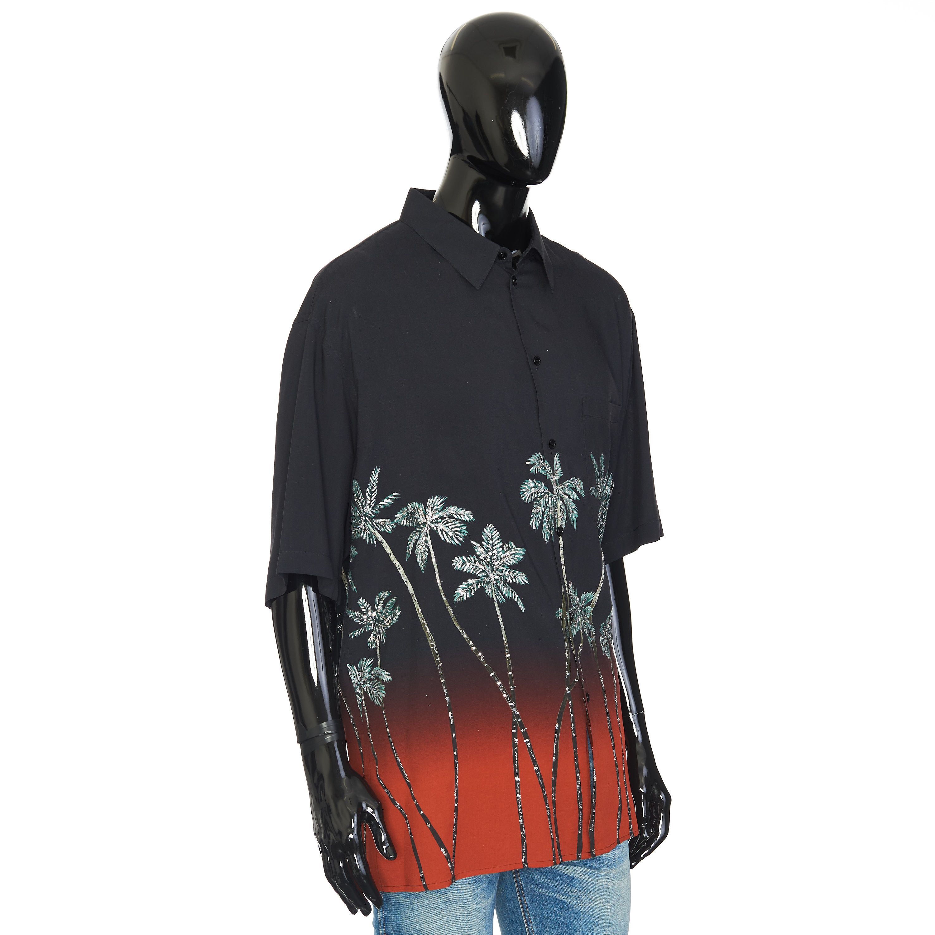 Celine Oversized Embroidered Shirt With Sunset Palm Trees Print Size US L / EU 52-54 / 3 - 8 Thumbnail