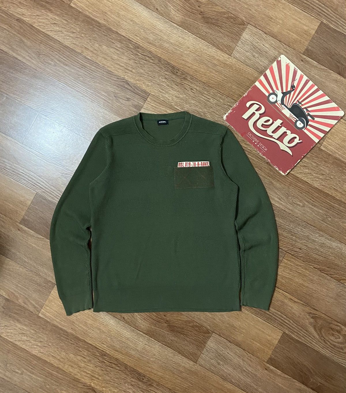 Diesel Vintage Diesel B-Rave Crewneck Sweatshirt Size US L / EU 52-54 / 3 - 1 Thumbnail