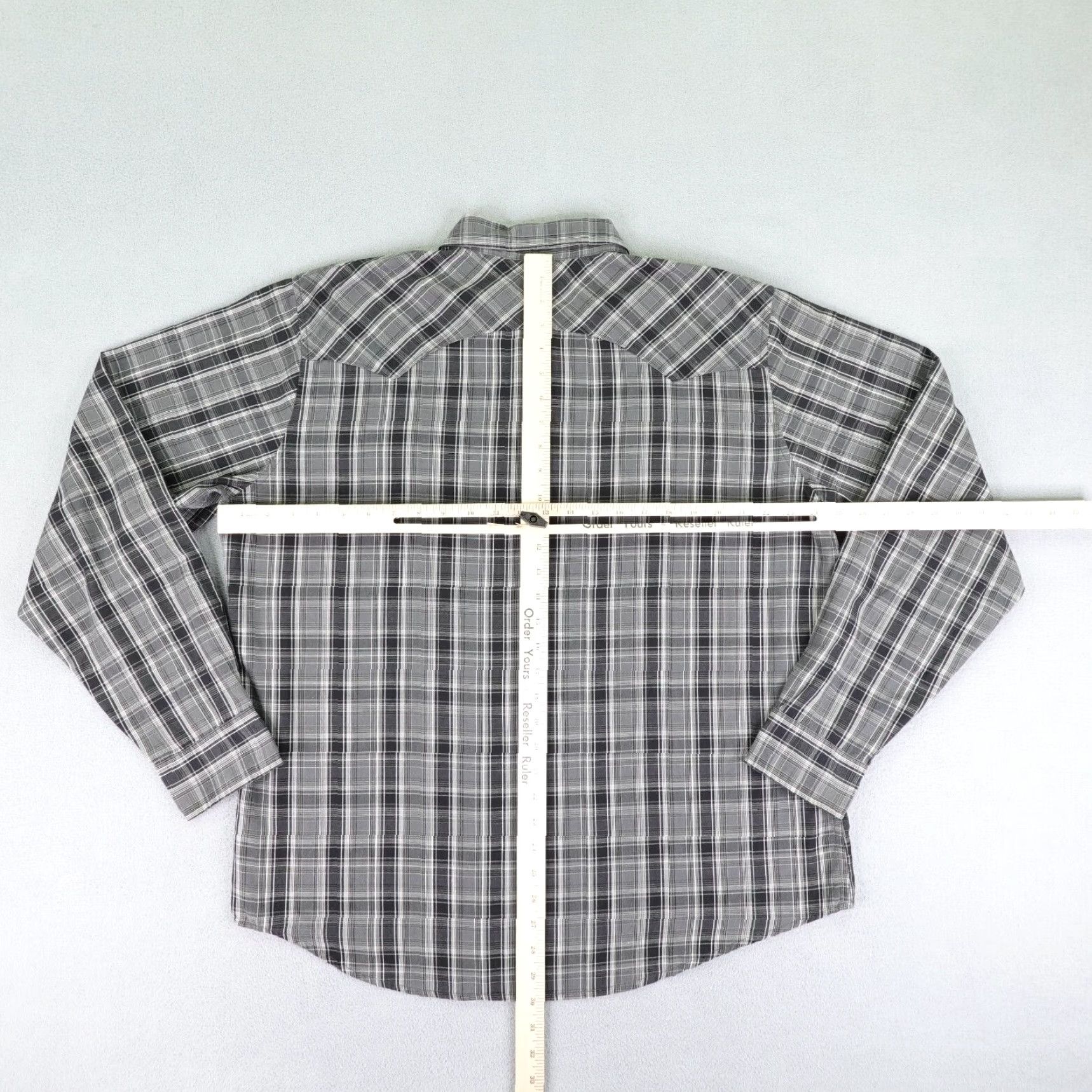 Levi's VINTAGE Levi's Shirt Mens XL Gray Plaid Western Pearl Snap White Tab Rodeo Rancher Cowboy Size US XL / EU 56 / 4 - 7 Thumbnail