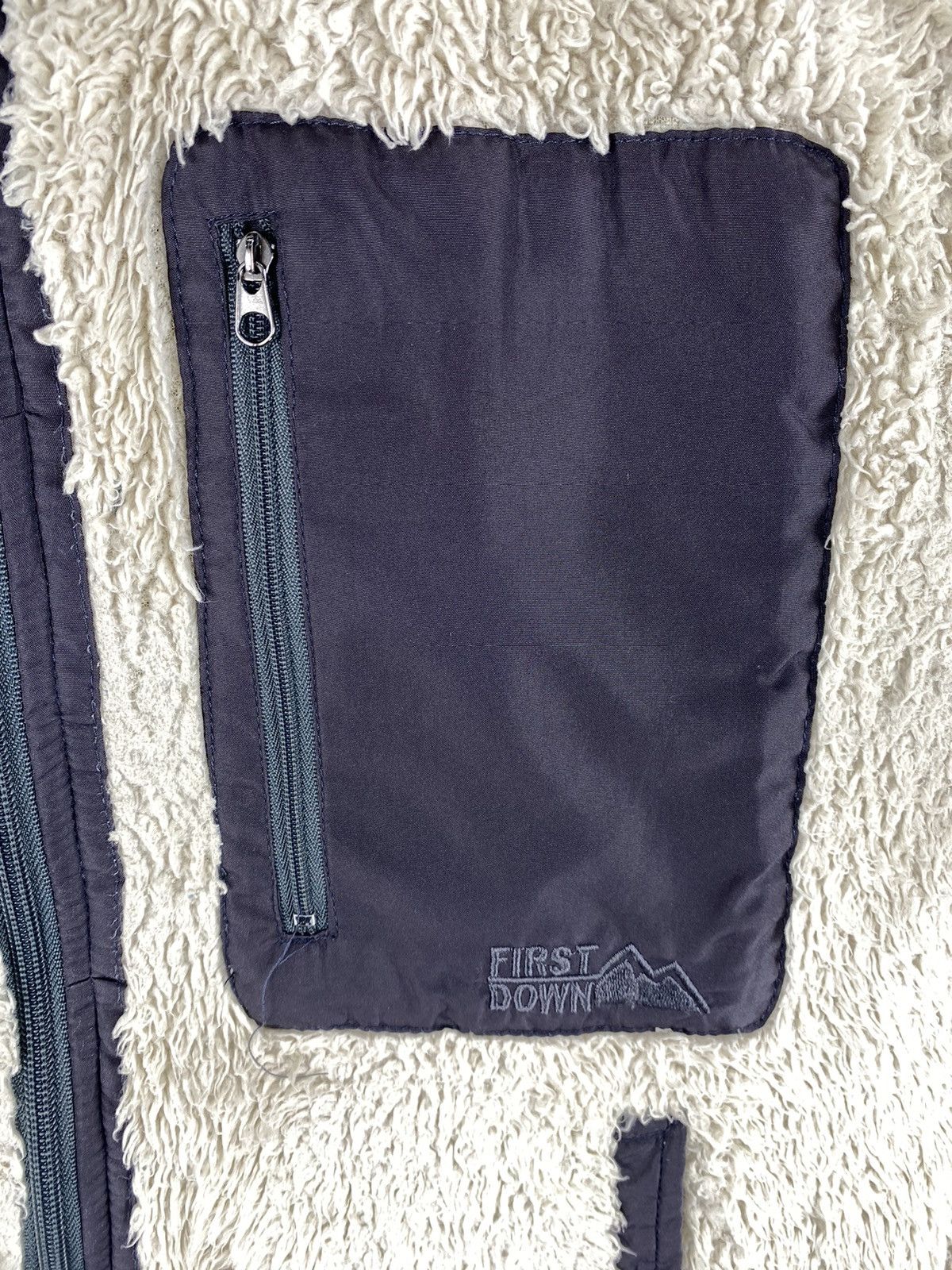 Japanese Brand First Down USA Fleece Zipper Jacket Size US S / EU 44-46 / 1 - 9 Thumbnail
