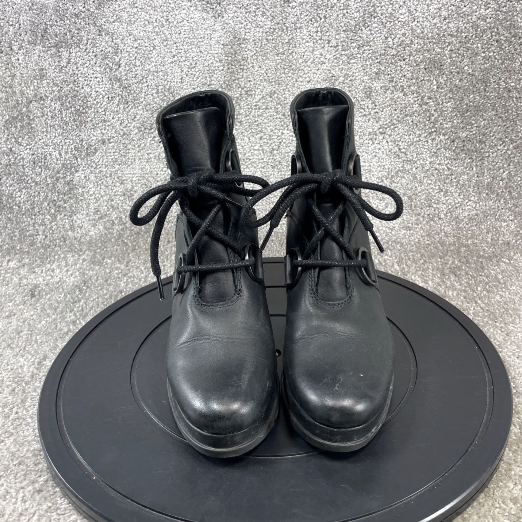 SOREL VINTAGE Sorel Boots Women's Size 10.5 Leather Ankle Bootie Casual Fall Winter Black Size US 10.5 / IT 40.5 - 4 Thumbnail