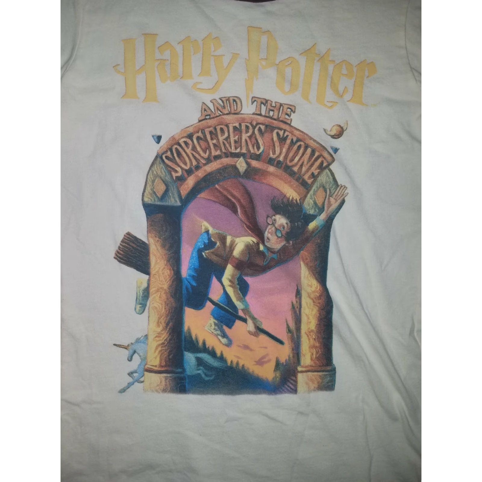 Vintage Harry Portter And The Sorcerer's Stone Ringer Womens Tee Size S Size ONE SIZE - 2 Thumbnail