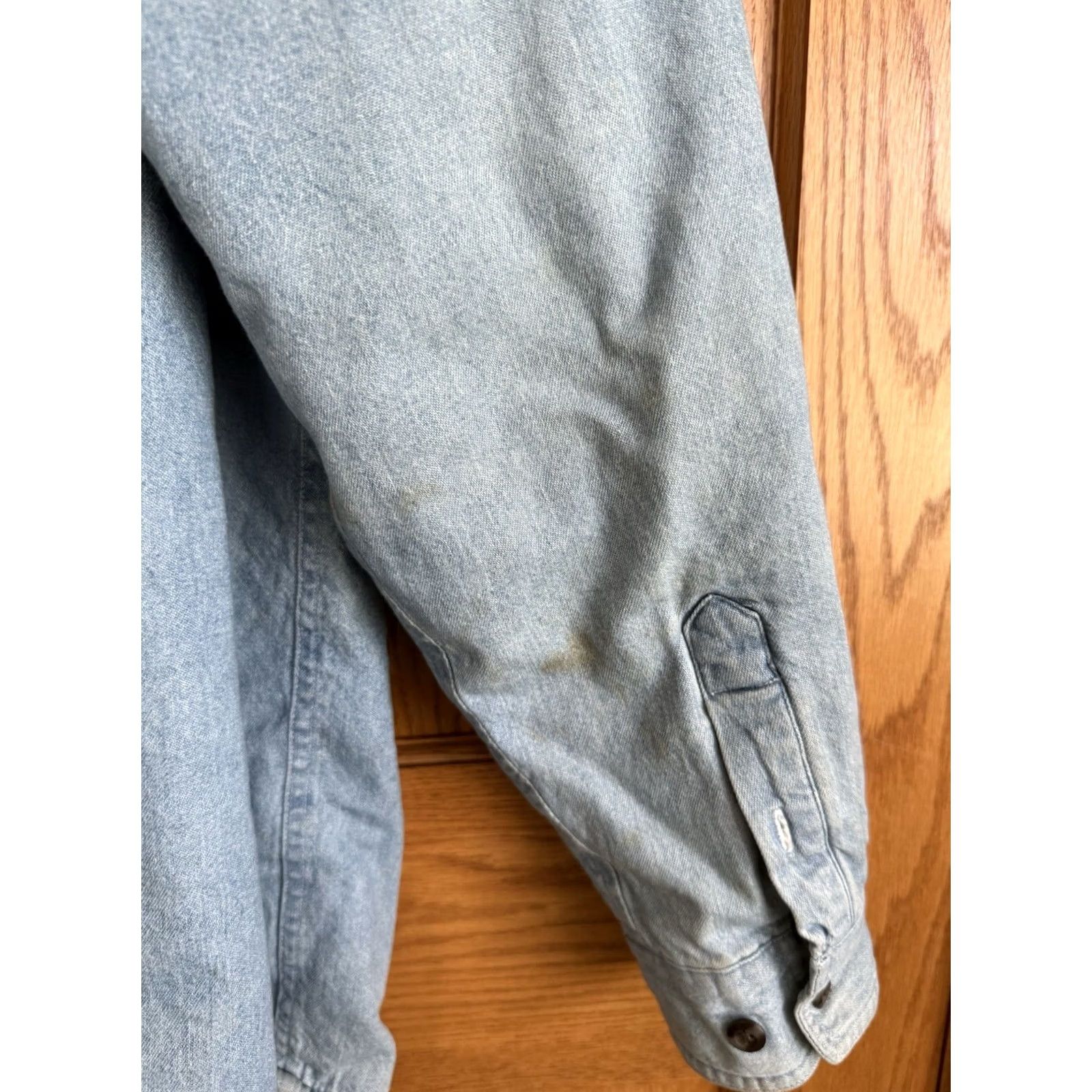 Vintage VINTAGE Stanley Denim Jacket Mens M Flannel Lined Jean Shacket Chore Size US 31 - 5 Thumbnail