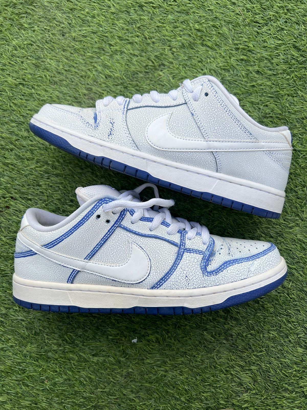 Nike SB Dunk Premium Crack White Blue Game Royal CJ6884-100