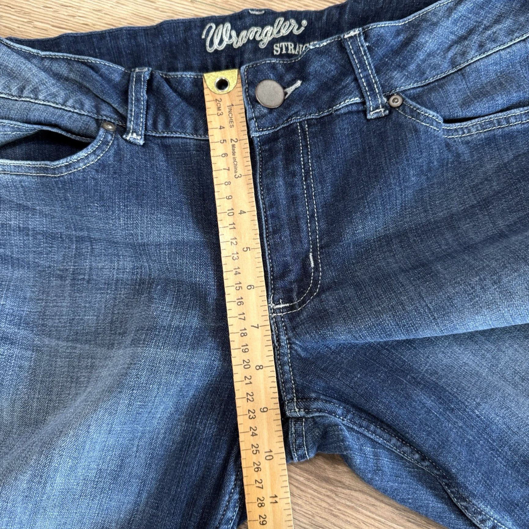 Wrangler VINTAGE Wrangler Straight Leg Jeans Women’s Size 15x32 Blue Cotton Blend Juniors Size 36" / US 14 / IT 50 - 6 Thumbnail