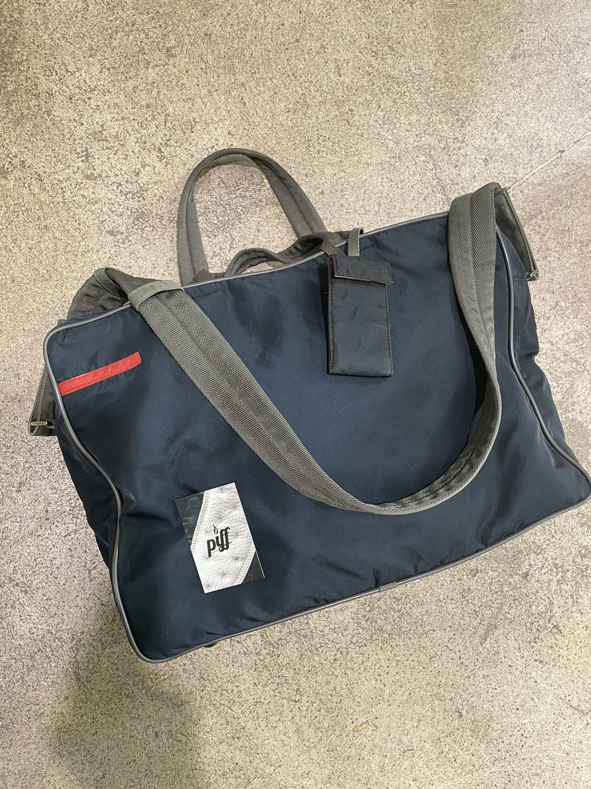 image of Prada Sport 2 Way Boston Bag Navy, Men's