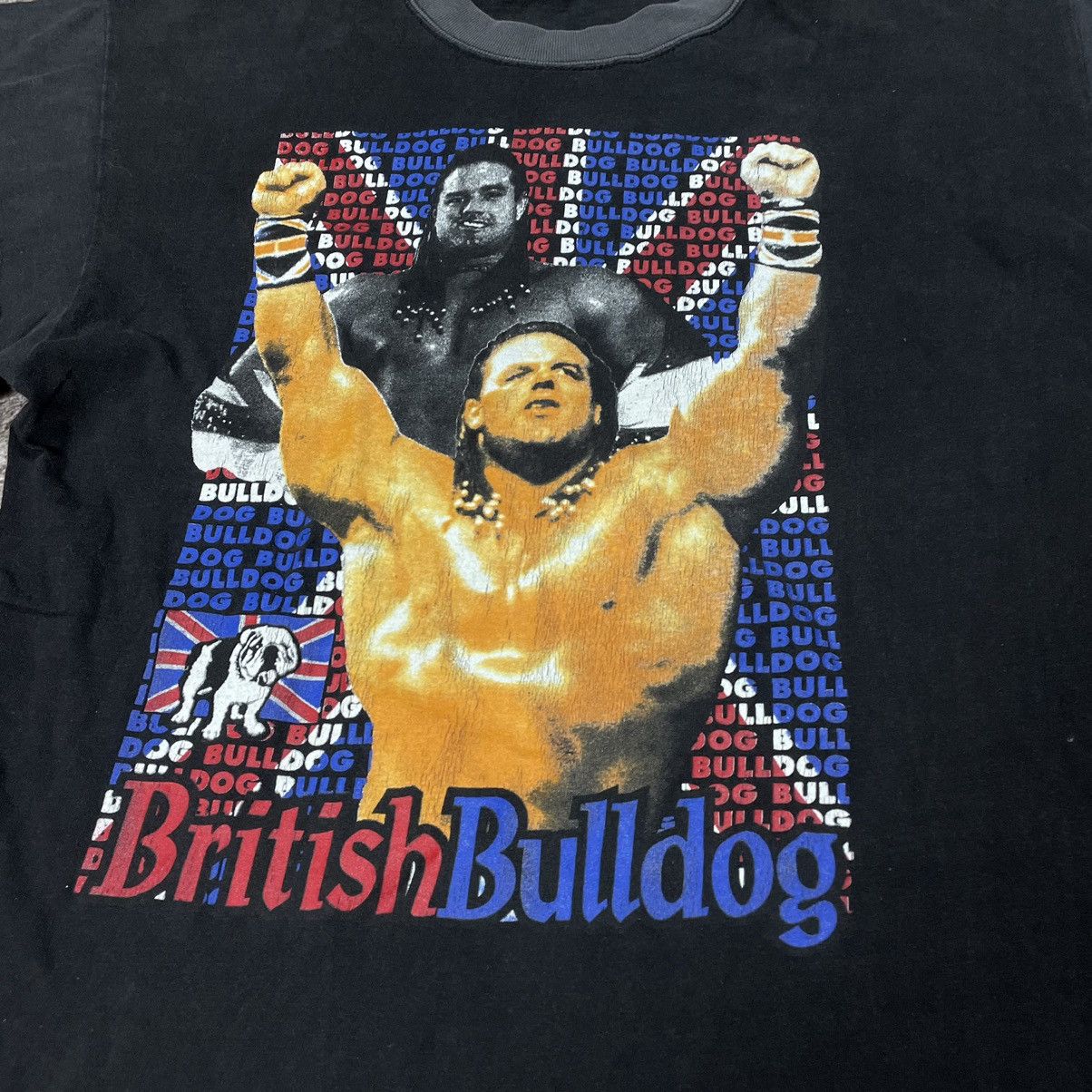 Vintage Vintage Y2K WWE British Bulldog Graphic Tee Grunge Cropped M Size US M / EU 48-50 / 2 - 4 Thumbnail