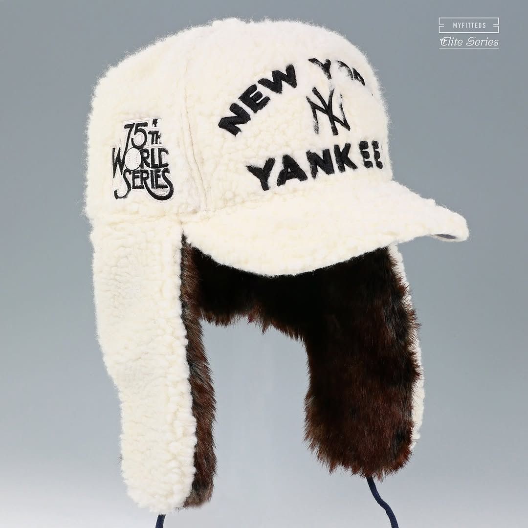 Hat Club NEW YORK YANKEES 75TH WS SHERPA DOG EAR NEW ERA FITTED CAP Size ONE SIZE - 6 Thumbnail